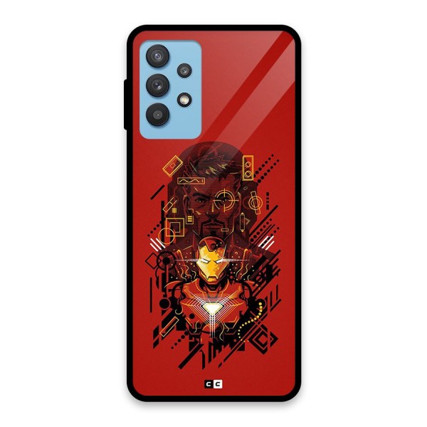 Tony Stark Glass Back Case for Galaxy M32 5G