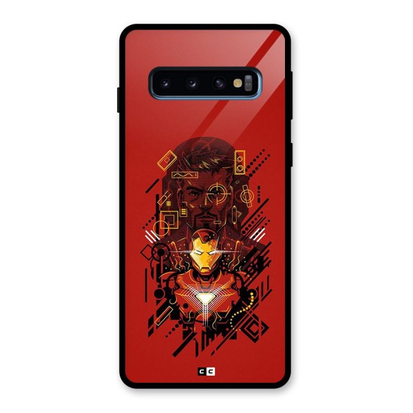 Tony Stark Glass Back Case for Galaxy S10