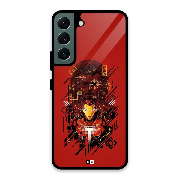 Tony Stark Glass Back Case for Galaxy S22 5G