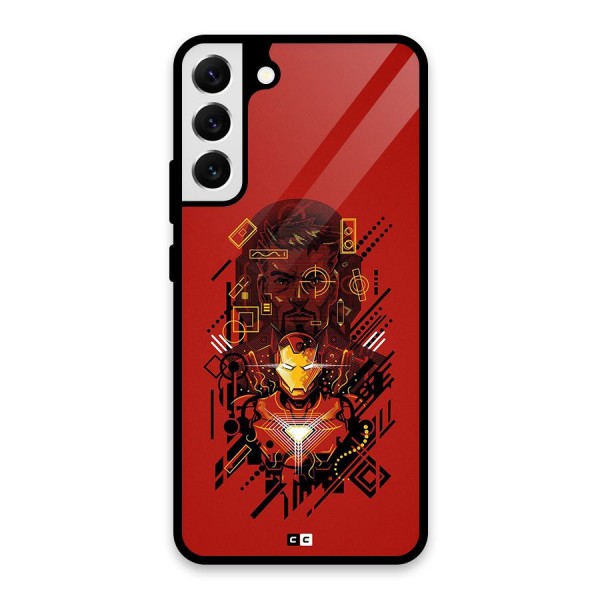 Tony Stark Glass Back Case for Galaxy S22 Plus 5G