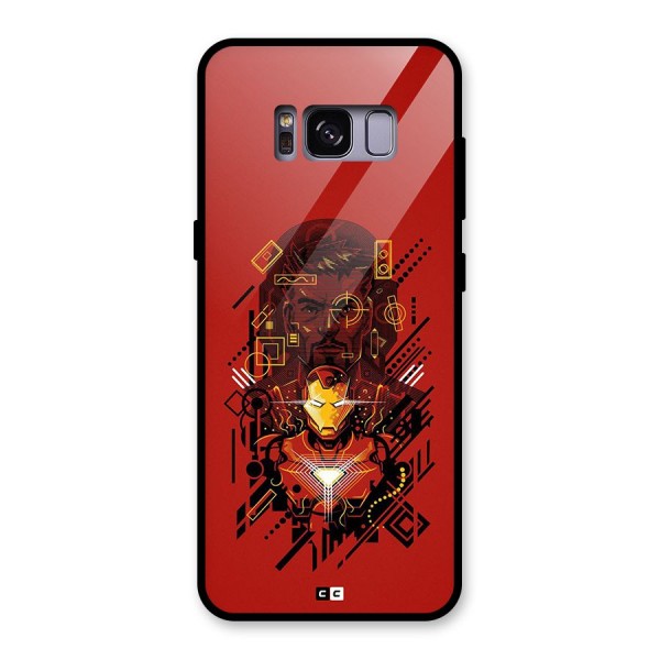 Tony Stark Glass Back Case for Galaxy S8