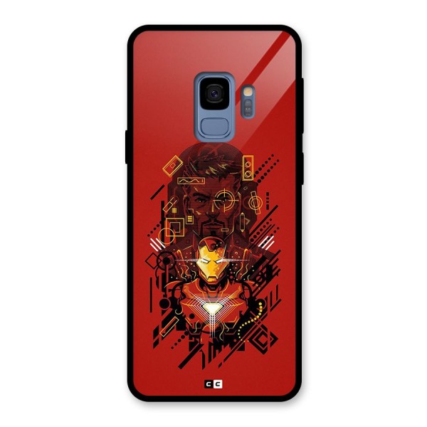 Tony Stark Glass Back Case for Galaxy S9