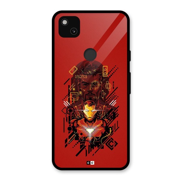 Tony Stark Glass Back Case for Google Pixel 4a