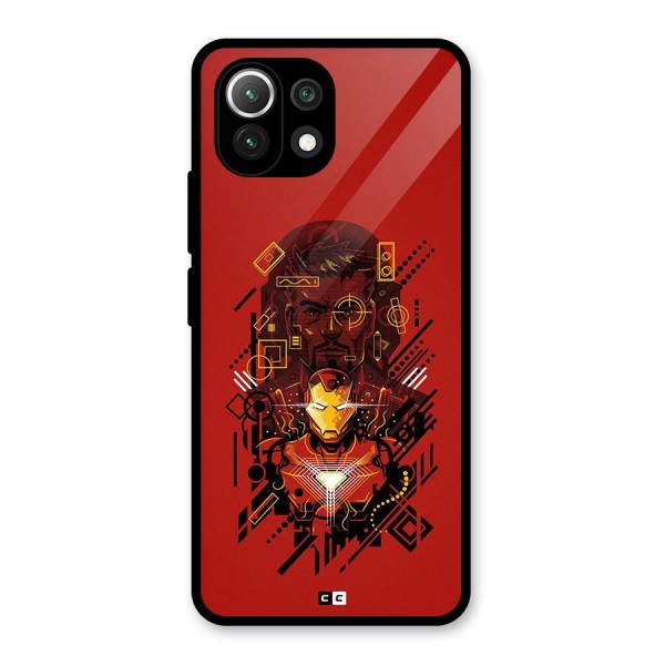 Tony Stark Glass Back Case for Mi 11 Lite