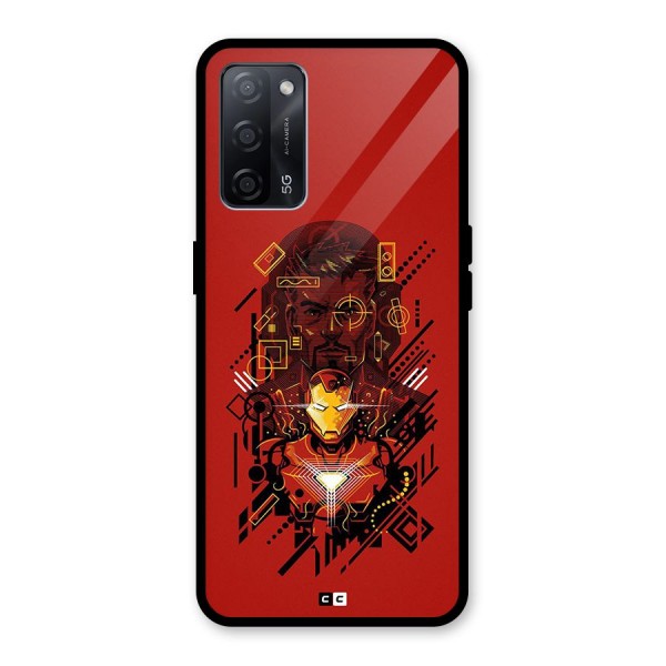 Tony Stark Glass Back Case for Oppo A53s 5G