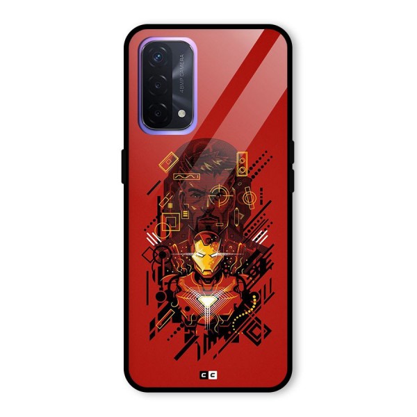 Tony Stark Glass Back Case for Oppo A74 5G