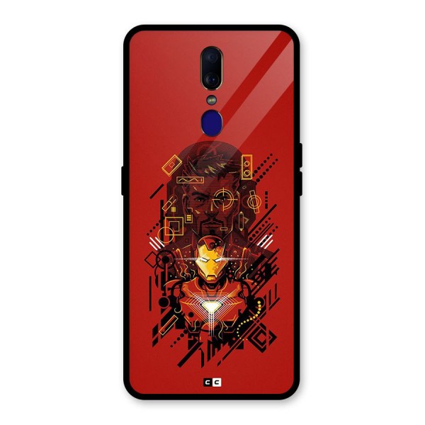 Tony Stark Glass Back Case for Oppo F11