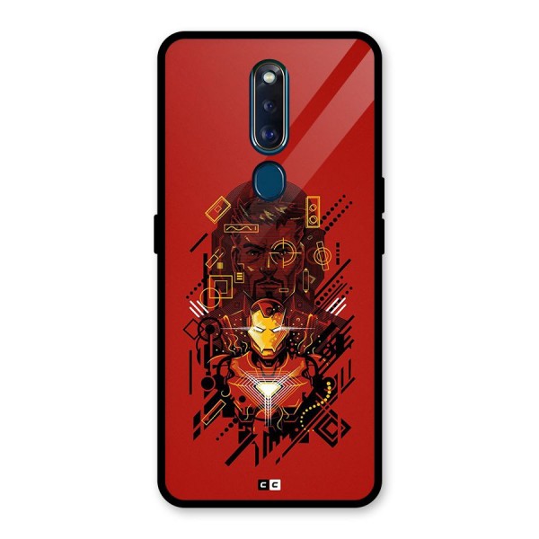 Tony Stark Glass Back Case for Oppo F11 Pro