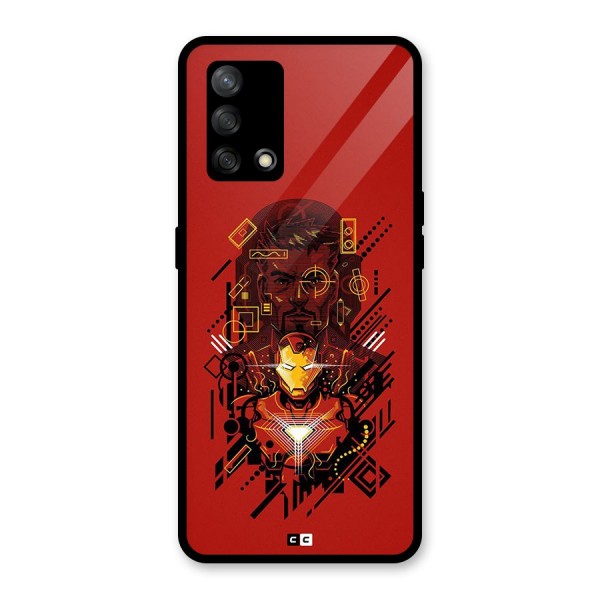 Tony Stark Glass Back Case for Oppo F19