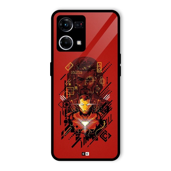 Tony Stark Glass Back Case for Oppo F21 Pro 5G