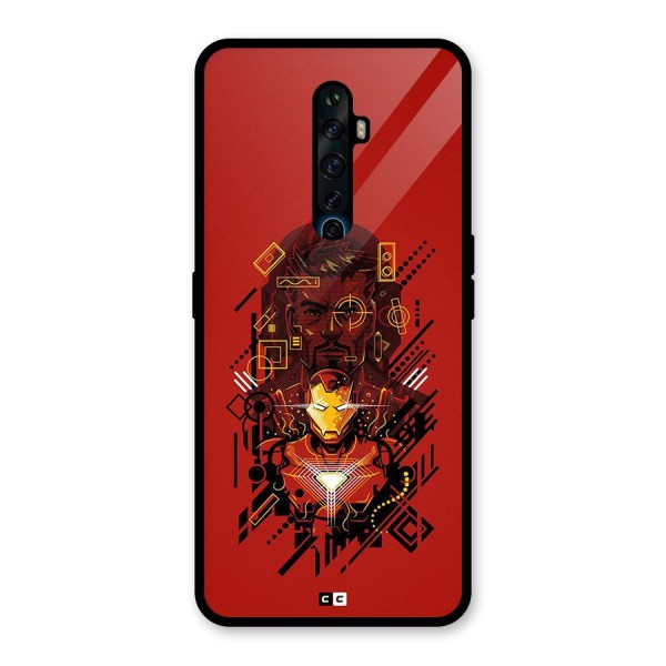 Tony Stark Glass Back Case for Oppo Reno2 F