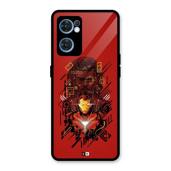 Tony Stark Glass Back Case for Oppo Reno7 5G