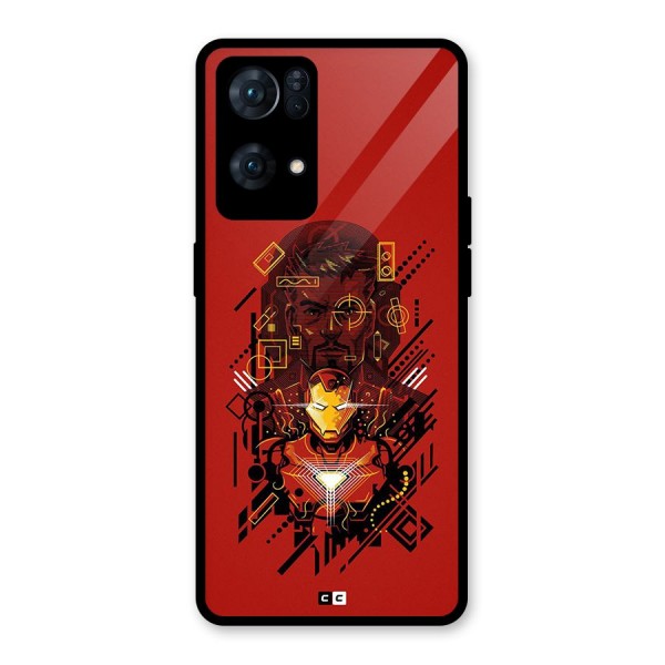 Tony Stark Glass Back Case for Oppo Reno7 Pro 5G