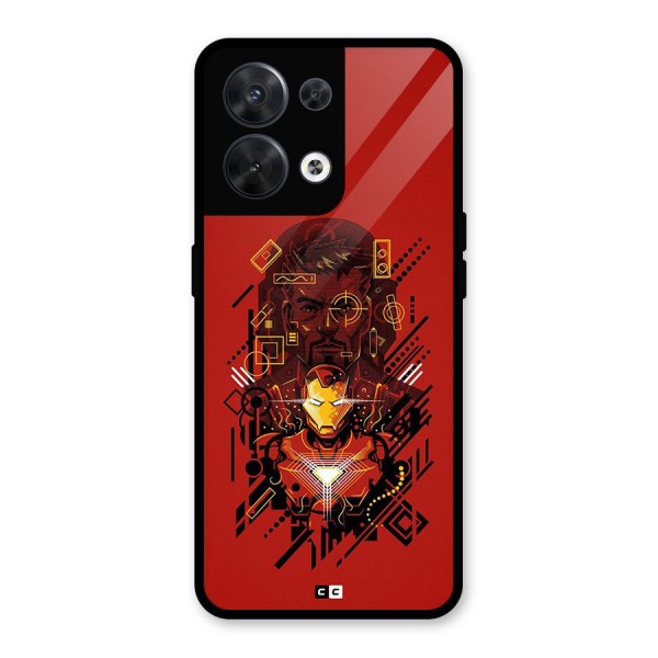 Tony Stark Glass Back Case for Oppo Reno8 5G