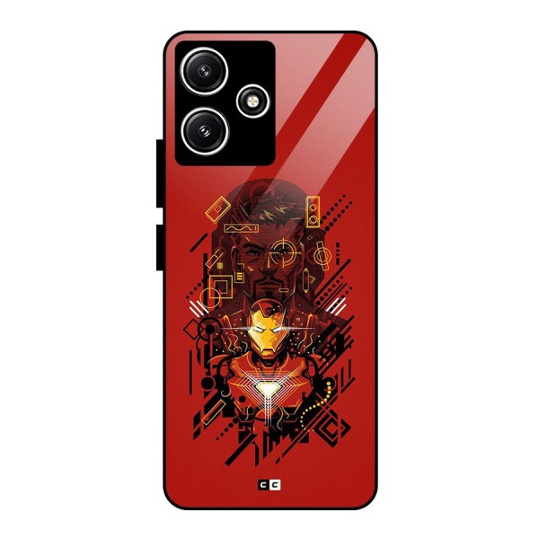 Tony Stark Glass Back Case for Poco M6 Pro