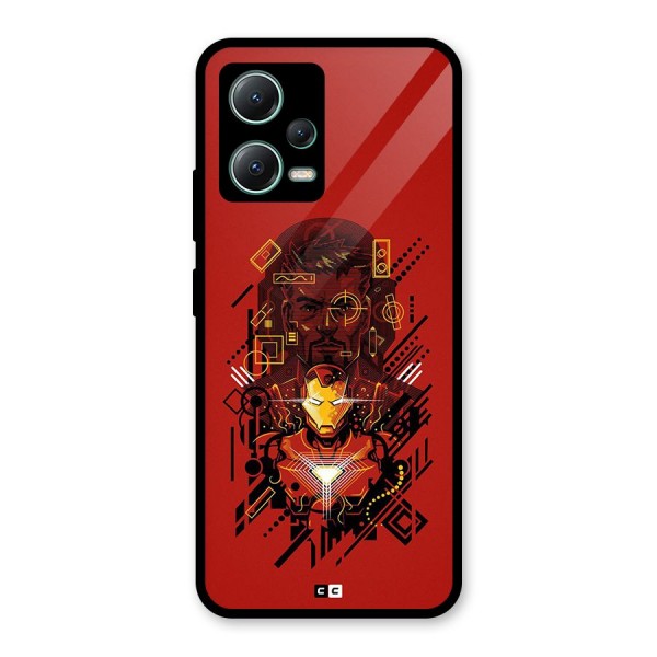 Tony Stark Glass Back Case for Poco X5