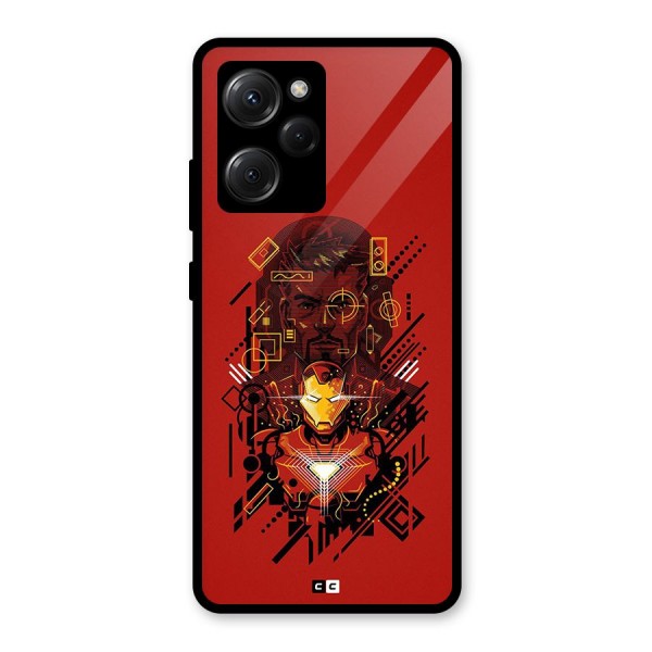 Tony Stark Glass Back Case for Poco X5 Pro