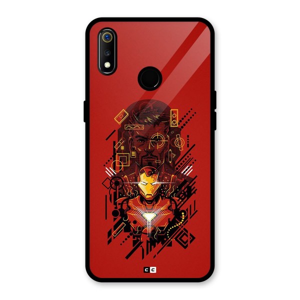 Tony Stark Glass Back Case for Realme 3i