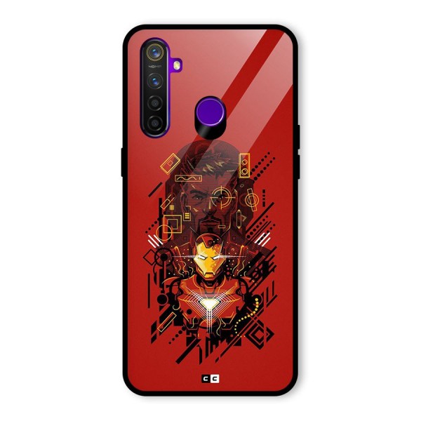 Tony Stark Glass Back Case for Realme 5 Pro