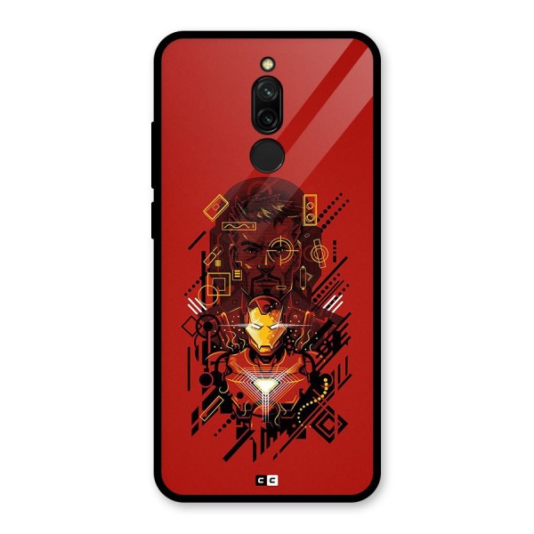 Tony Stark Glass Back Case for Redmi 8