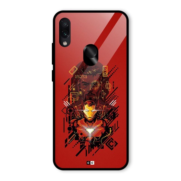 Tony Stark Glass Back Case for Redmi Note 7