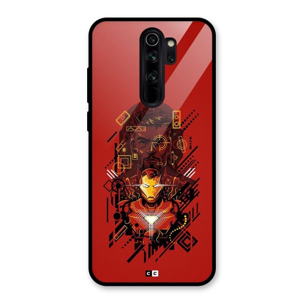 Tony Stark Glass Back Case for Redmi Note 8 Pro