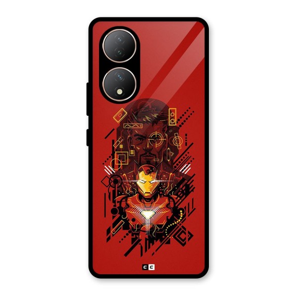 Tony Stark Glass Back Case for Vivo T2