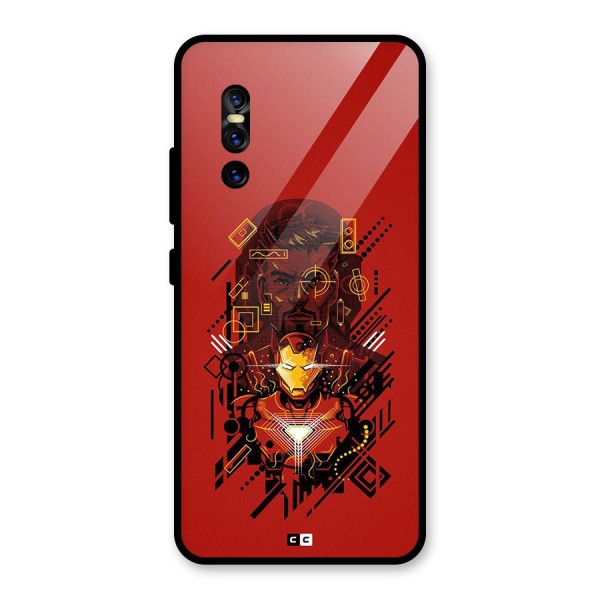 Tony Stark Glass Back Case for Vivo V15 Pro