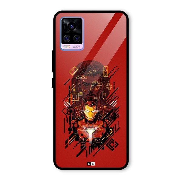 Tony Stark Glass Back Case for Vivo V20 Pro