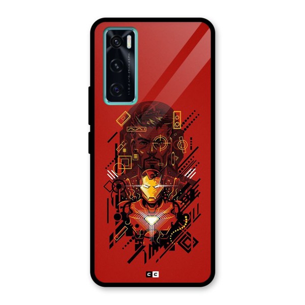 Tony Stark Glass Back Case for Vivo V20 SE