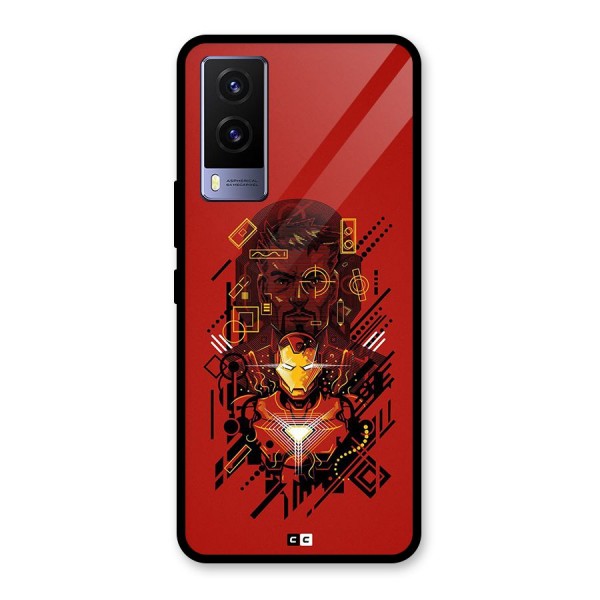 Tony Stark Glass Back Case for Vivo V21e 5G