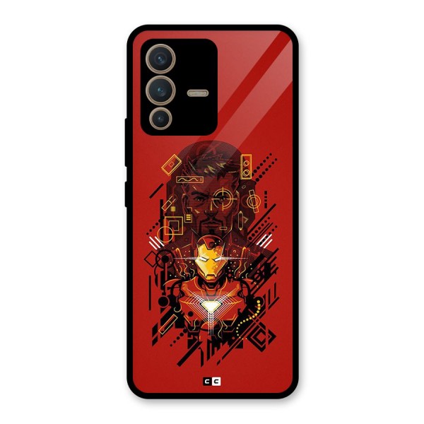 Tony Stark Glass Back Case for Vivo V23 5G