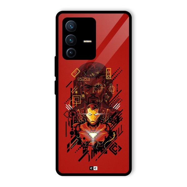 Tony Stark Glass Back Case for Vivo V23 Pro