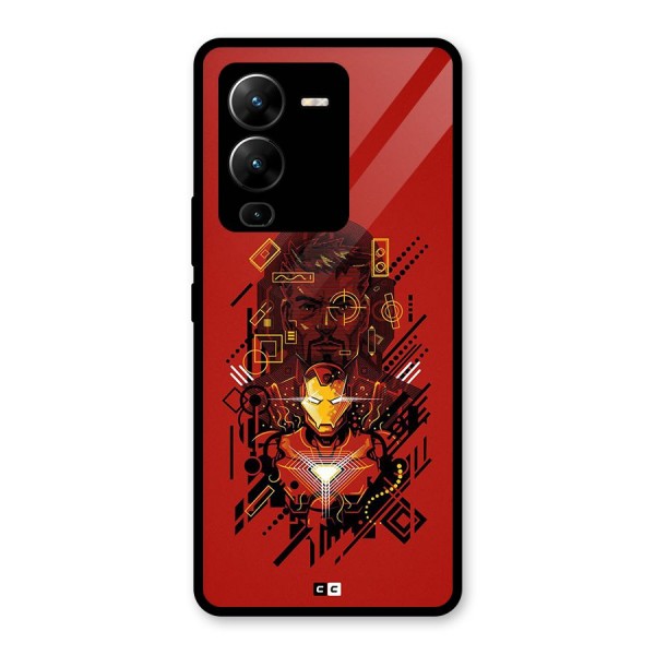 Tony Stark Glass Back Case for Vivo V25 Pro