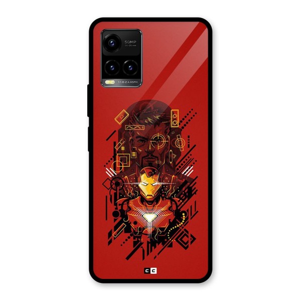 Tony Stark Glass Back Case for Vivo Y21A