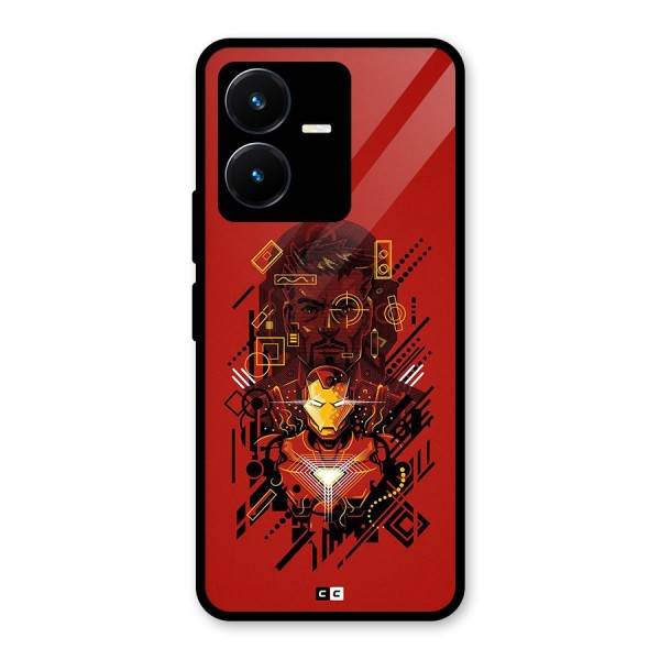 Tony Stark Glass Back Case for Vivo Y22