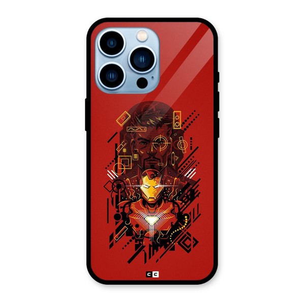 Tony Stark Glass Back Case for iPhone 13 Pro