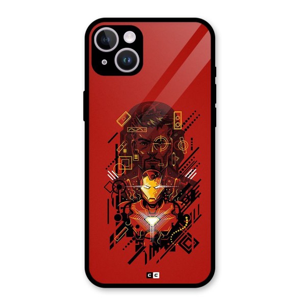 Tony Stark Glass Back Case for iPhone 14 Plus