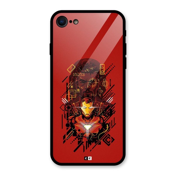 Tony Stark Glass Back Case for iPhone 8