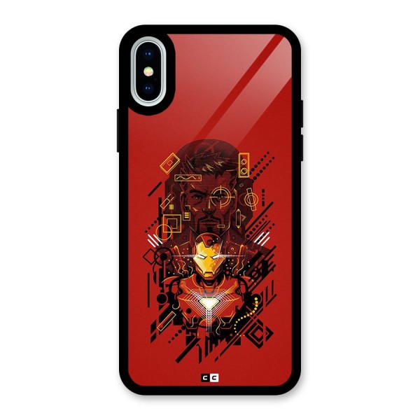 Tony Stark Glass Back Case for iPhone X