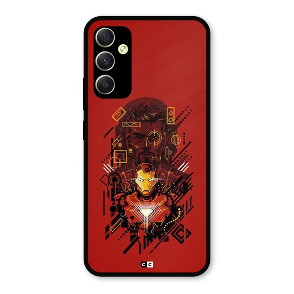 Tony Stark Metal Back Case for Galaxy A34