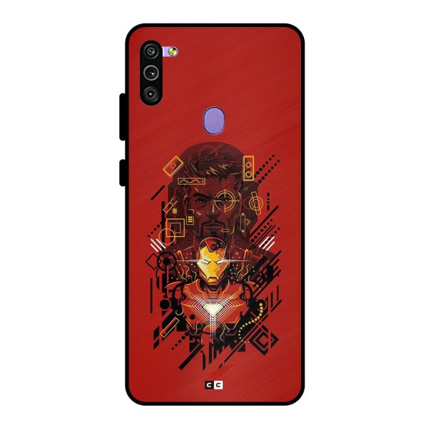 Tony Stark Metal Back Case for Galaxy M11