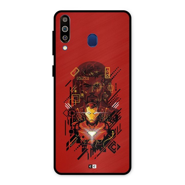 Tony Stark Metal Back Case for Galaxy M30