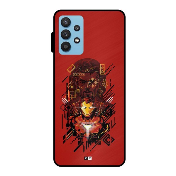 Tony Stark Metal Back Case for Galaxy M32 5G