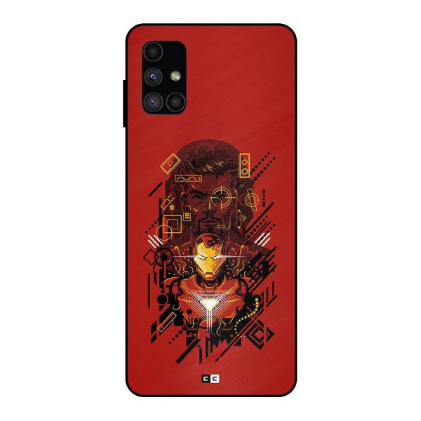 Tony Stark Metal Back Case for Galaxy M51