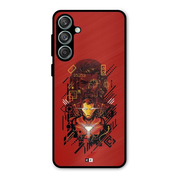 Tony Stark Metal Back Case for Galaxy M55 5G