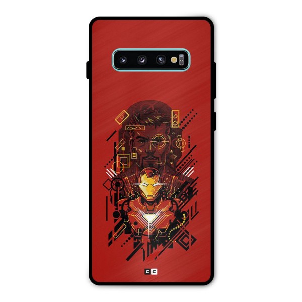 Tony Stark Metal Back Case for Galaxy S10 Plus