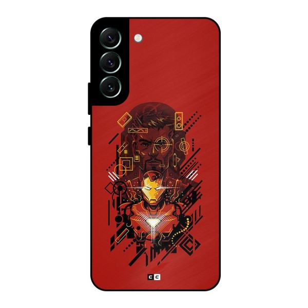 Tony Stark Metal Back Case for Galaxy S22 Plus 5G