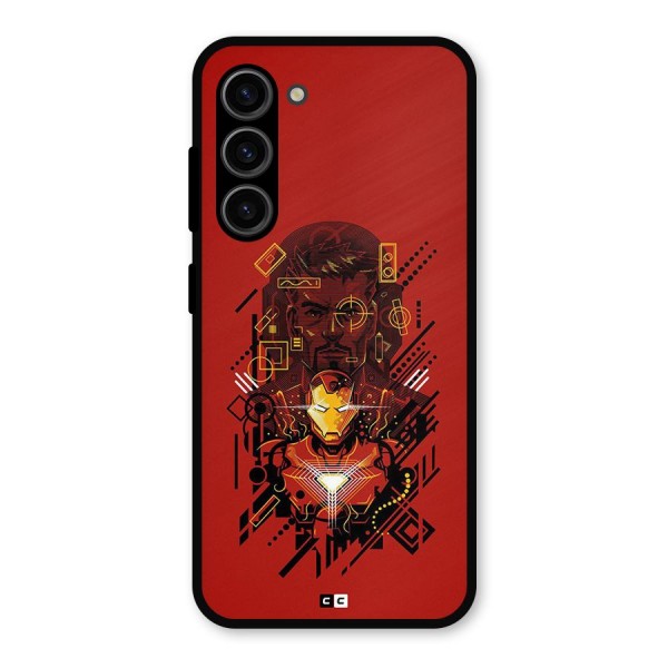 Tony Stark Metal Back Case for Galaxy S23