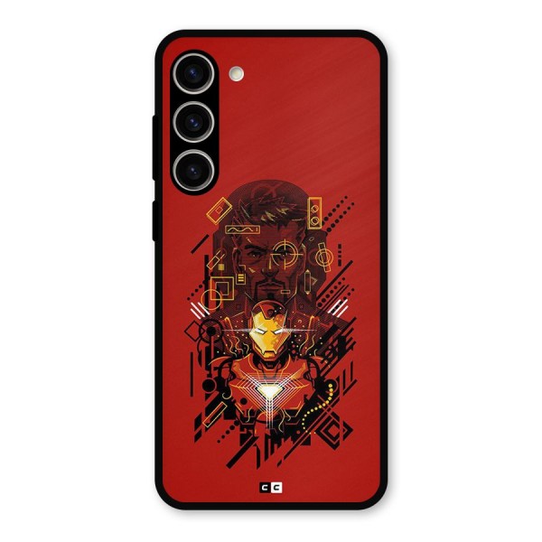 Tony Stark Metal Back Case for Galaxy S23 Plus